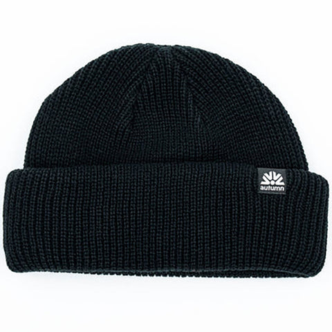 Autumn Shorty Double Roll Beanie Black pure boardshop