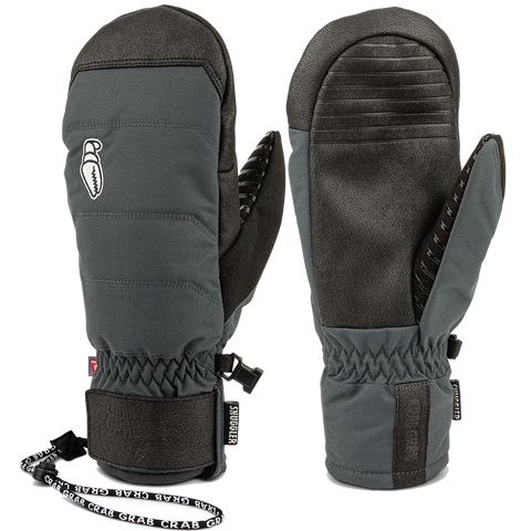 Crab Grab Snuggler Snow Mitten washed black pure boardshop