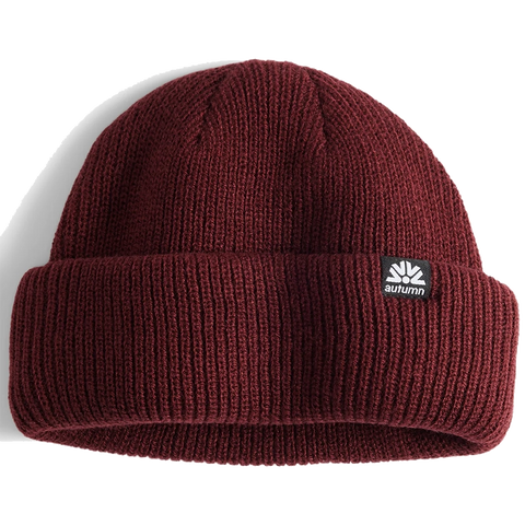 Autumn Shorty Double Roll Beanie burgundy pure boardshop