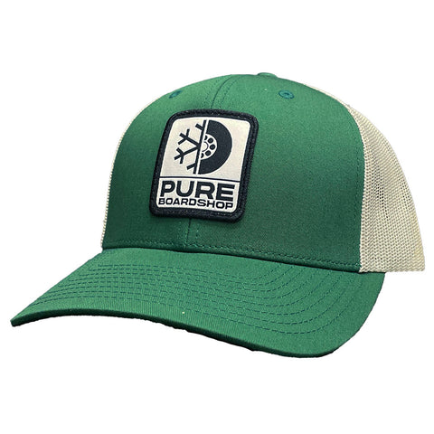 Pure Pill Alt Patch Trucker Hat Dark Green/Birch