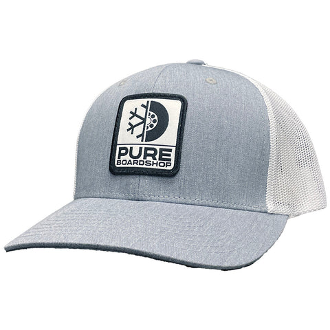 Pure Pill Alt Patch Trucker Hat heather grey/white