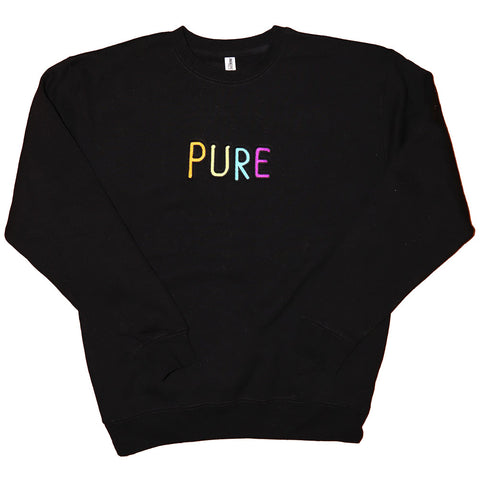 Pure Scribble Crewneck Sweatshirt Black pure boardshop