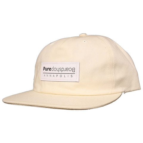 Pure UD Boardshop Leather Strapback Hat Marshmellow Pure Boardshop