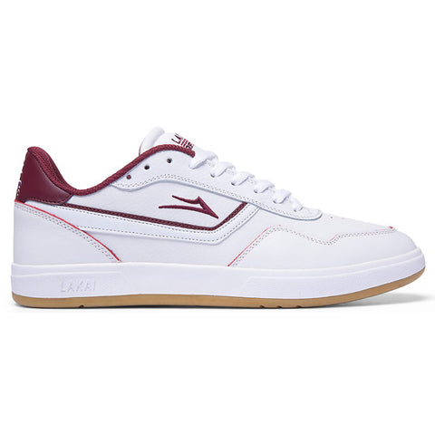 Lakai Terrace Skate Shoes white burgundy pure boardshop