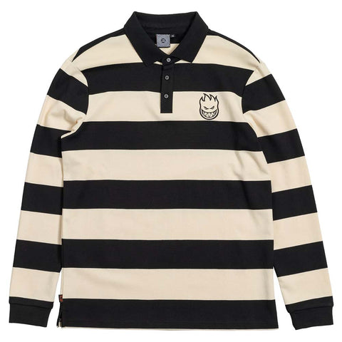 Spitfire Bighead Rugby Shirt black/white pure boardshop