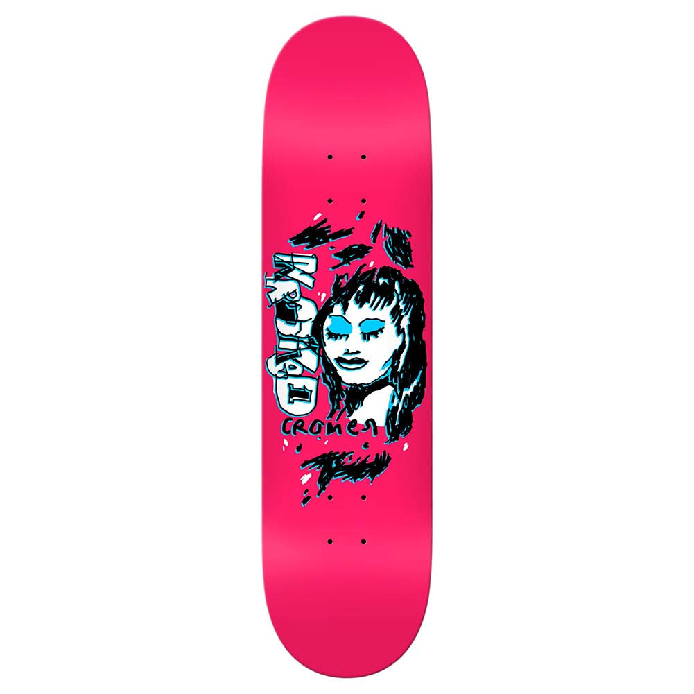 Krooked Brad Cromer Pink & Blue Skateboard Deck 8.06 Krooked Brad Cromer Pink & Blue Skateboard Deck 8.06