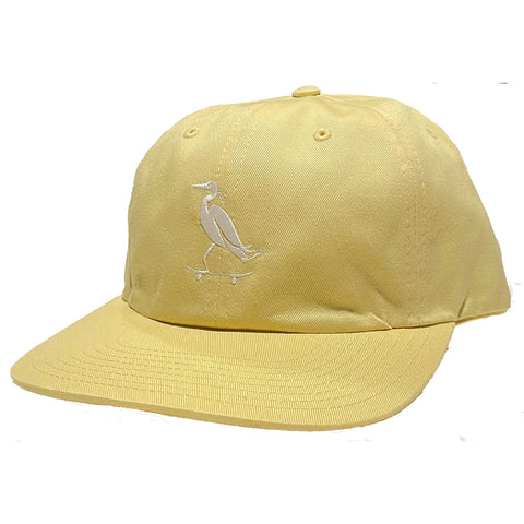PURE Heron 6 Panel Curved Bill Hat Pale Yellow pure boardshop
