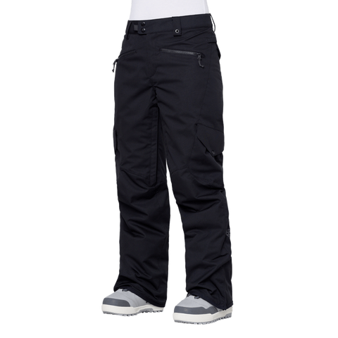 686 Aura Insulated Cargo Womens Snowboard Pants black pure boardshop