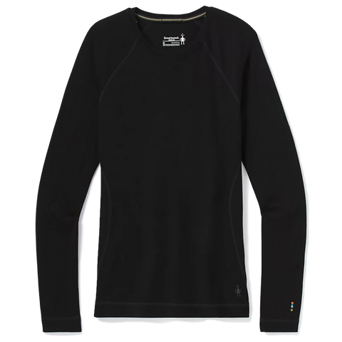 Smartwool Classic Thermal Merino Womens Base Layer Crew Black Pure Boardshop