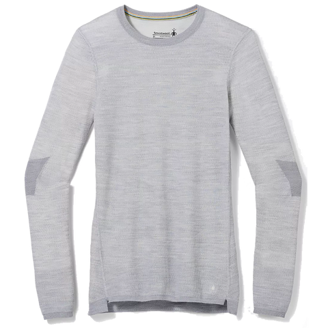 Smartwool Intraknit Therman Merino Womens Base Layer Crew Light Grey heather pure boardshop