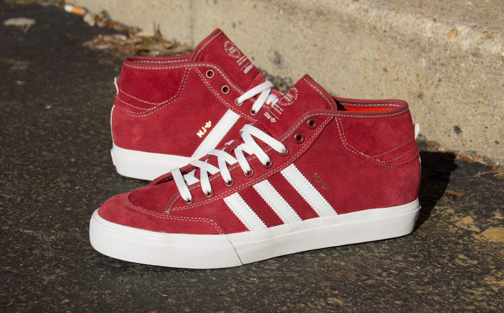 New Marc Johnson Adidas Matchcourt Mid Mystery Red