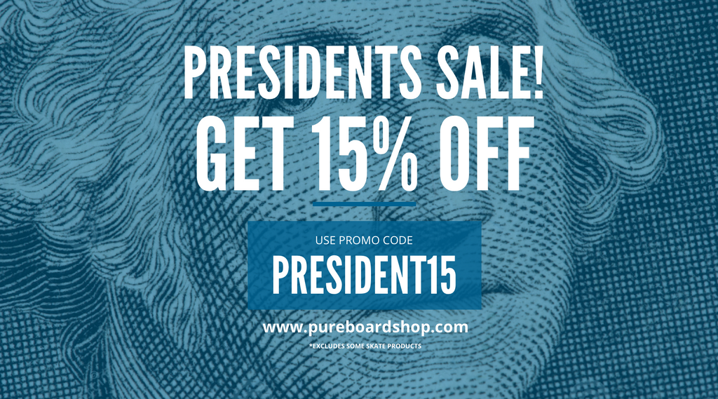 15% Off Presidents Sale