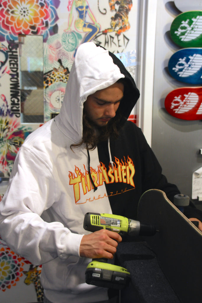 Thrasher Flame Logo Split Hoodie Now Available