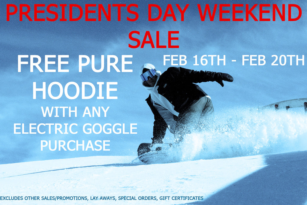 Free Pure Hoodie With Any Electric Goggle Purchase