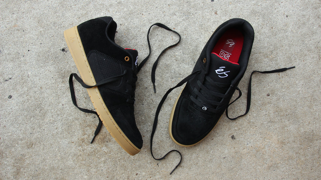 New Black and Gun eS Accel Slim Skate Shoe