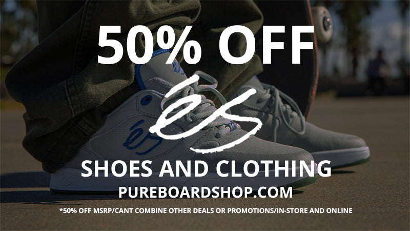 50% Off és Skate Shoes and Clothing All Weekend!