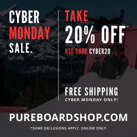 CYBER MONDAY 2018 SALE! Snowboards, skateboards, skate shoes, clothing & more!