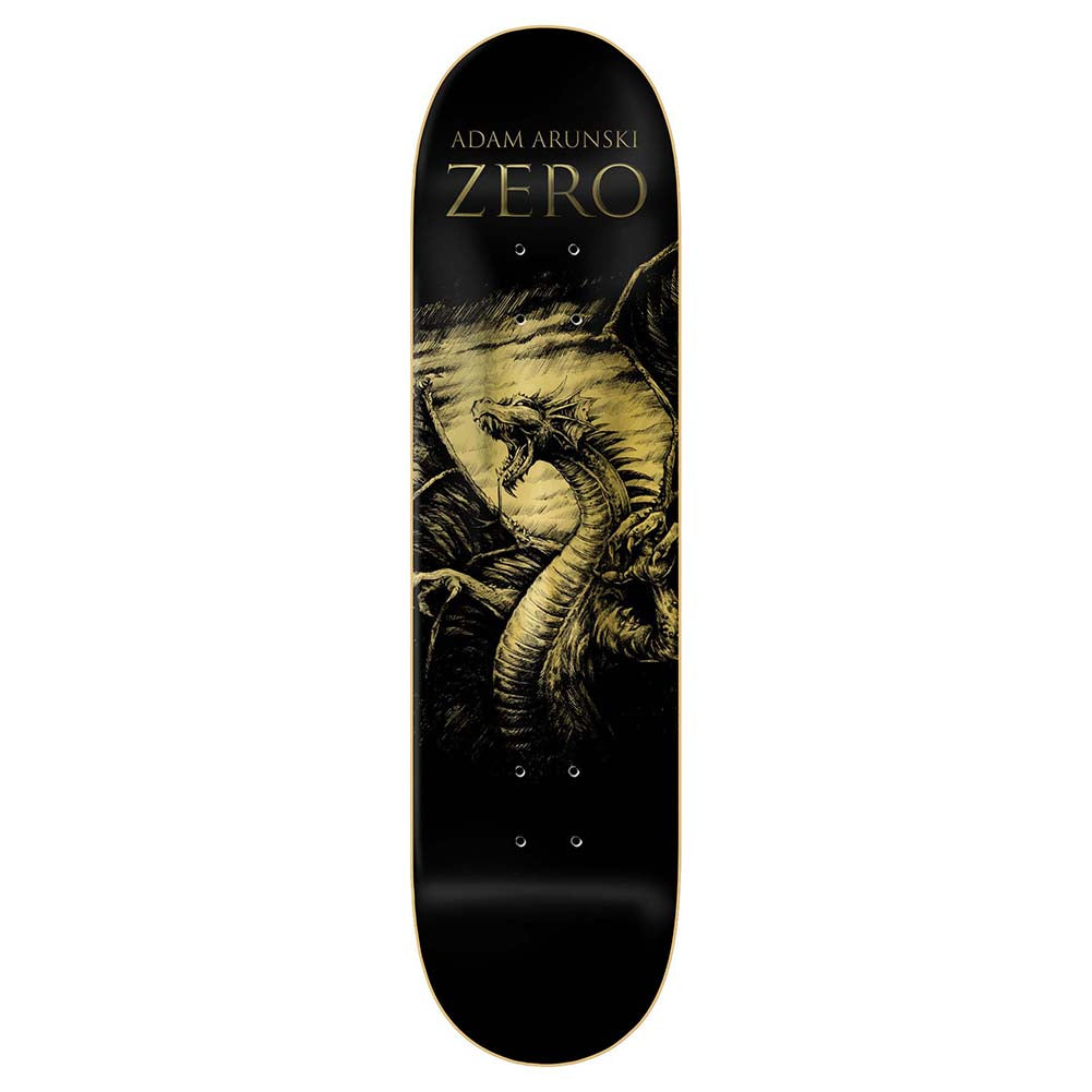 Zero Adam Arunski Dragon Gold Foil Skateboard Deck 8.5