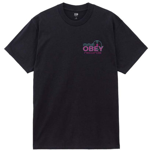 Obey Records Sound Wave T-Shirt black pure boardshop