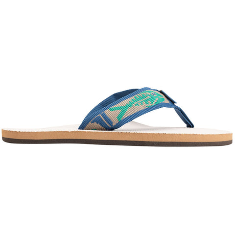 Rainbow Single Layer Hemp with Nylon Strap Mens Flip Flops