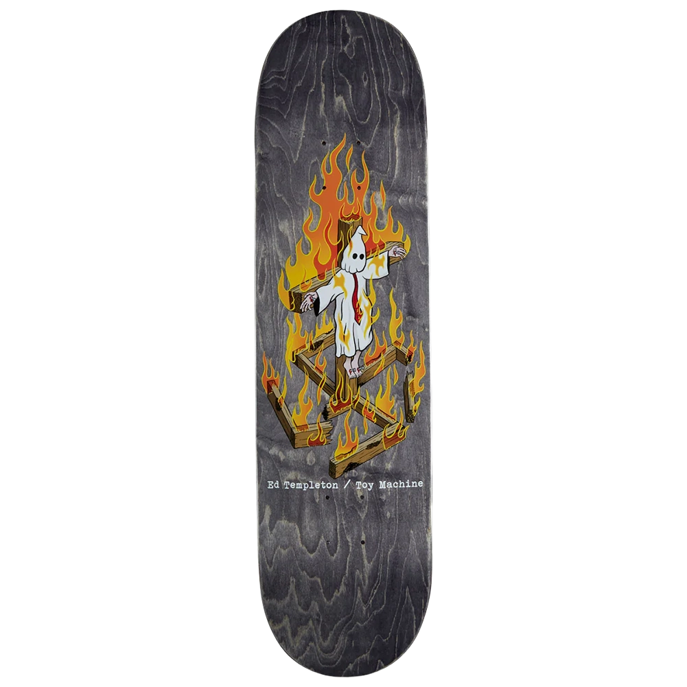 Toy Machine Ed Templeton Charred II Skateboard Deck 8.5