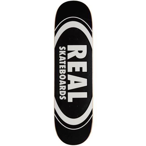 Real Classic Oval Skateboard Deck Black 8.25 - Pure Boardshop