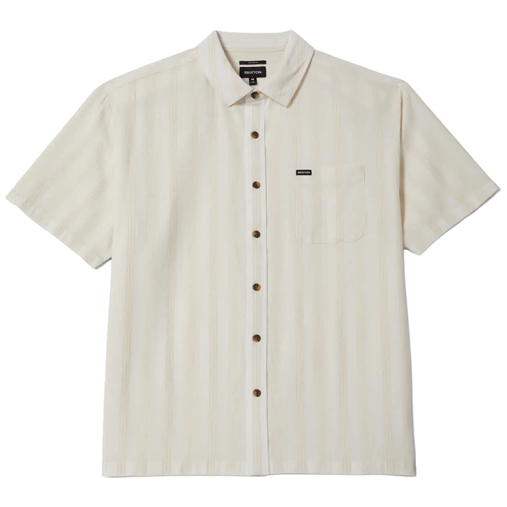 Brixton Cru Stripped Slub Short Sleeve Woven