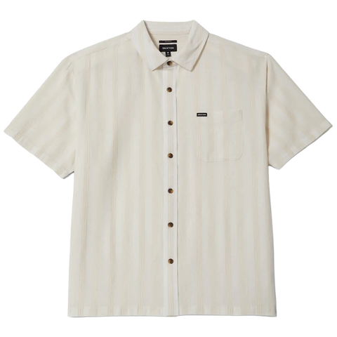 Brixton Cru Stripped Slub Short Sleeve Woven