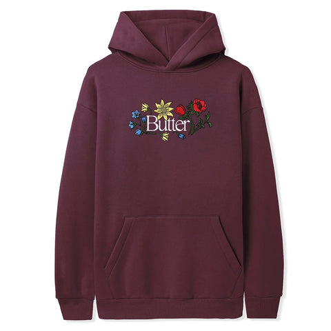 Butter Goods Floral Embroidered Pullover Hoodie