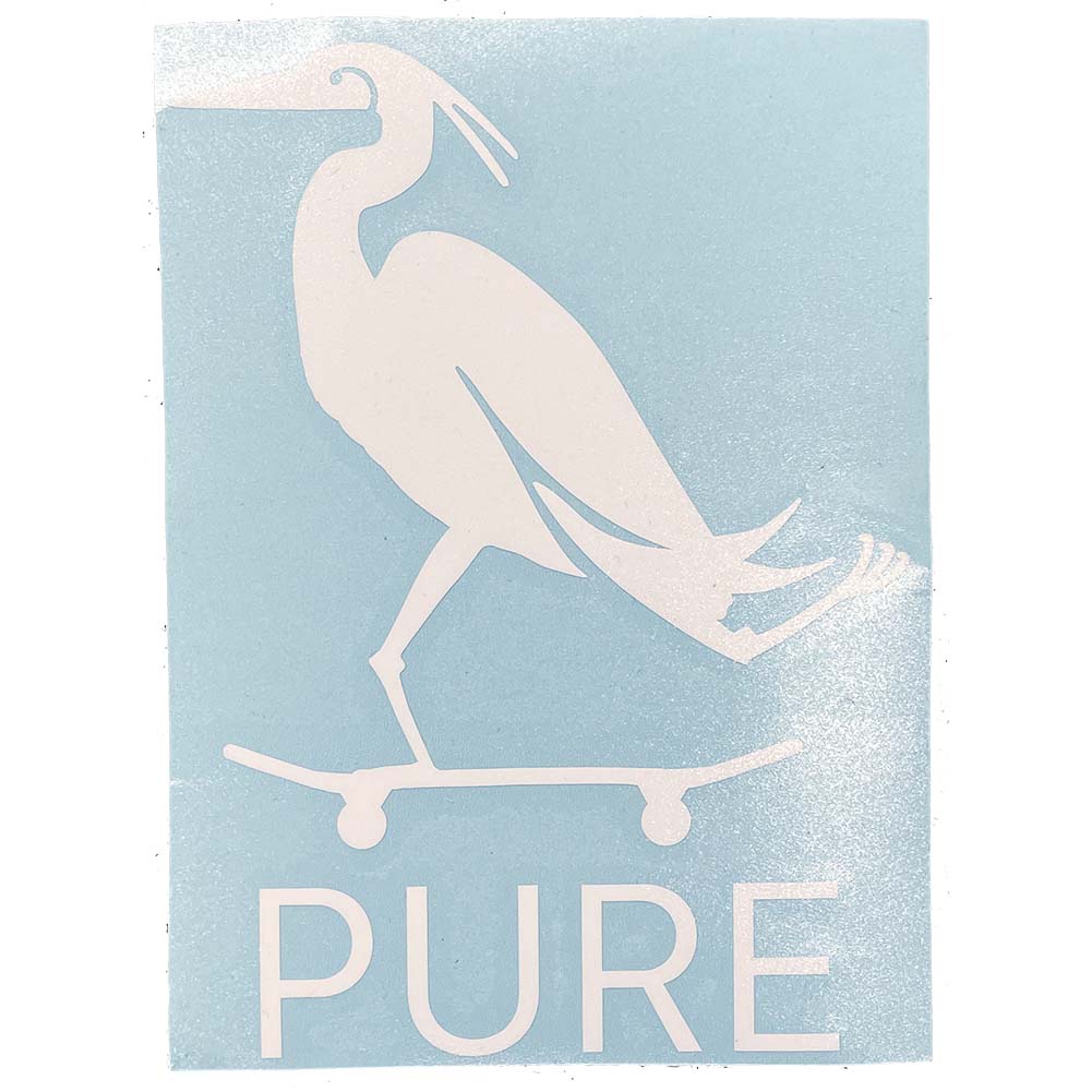 Pure Heron Die Cut Sticker