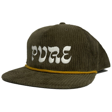 Pure Lazy Corduroy Snapback Hat Muted Green pure boardshop