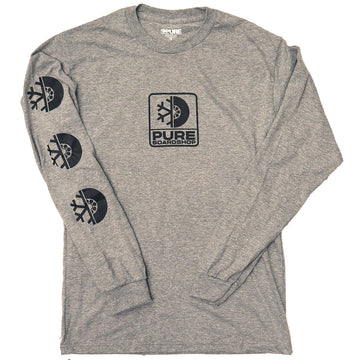 Pure Pill Alt Long Sleeve T-Shirt heather grey pure boardshop