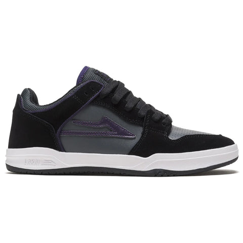 Lakai Telford Low Skate Shoes Black/Grey - Pure Boardshop