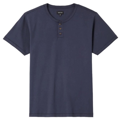 Brixton Baseline Henley Tee vintage navy pure boardshop