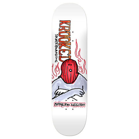 Krooked Andrew Wilson Fire Mask Skateboard Deck 8.75" pure boardshop