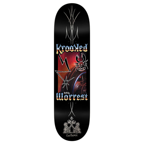 Krooked Bobby Worrest Krome Zone Slick Twin Tail Skateboard Deck 8.3" pure boardshop