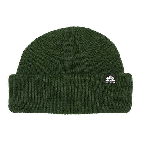 Autumn Shorty Double Roll Beanie Deep Forest pure boardshop