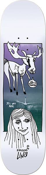 Krooked Una Farrar Debate Skateboard Deck 8.38