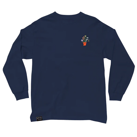 The Quiet Life Plants Embroidery Long Sleeve T-Shirt