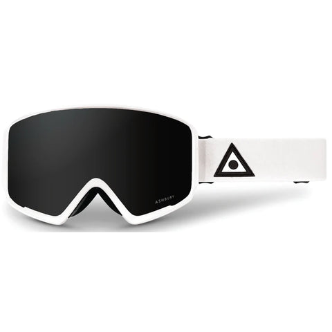 Ashbury Arrow Snow Goggle White Triangle with dark smoke lens pure boardshop
