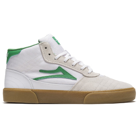 Lakai Cambridge Mid Skate Shoes White Grass Gum Pure Boardshop