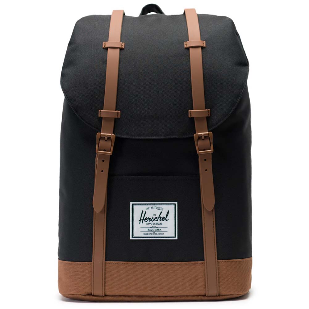 herschel backpack retreat black Herschel Retreat Backpack Black/Saddle Brown