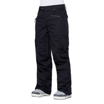 686 Aura Insulated Cargo Womens Snowboard Pants black pure boardshop