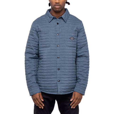 686 Engineered Quilted Shacket Orion Blue Pure Boardshop