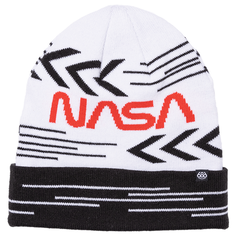 686 NASA Knit Beanie White pure Boardshop