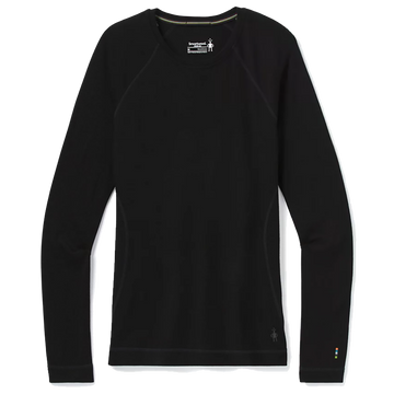 Smartwool Classic Thermal Merino Womens Base Layer Crew Black Pure Boardshop
