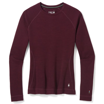 Smartwool Classic Thermal Merino Womens Base Layer Crew Black Cherry Heather Pure Boardshop