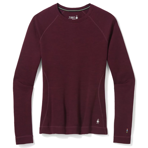 Smartwool Classic Thermal Merino Womens Base Layer Crew Black Cherry Heather Pure Boardshop